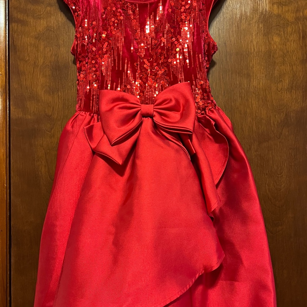 Bonnie Jean Sequin Velvet Mikado Dress
